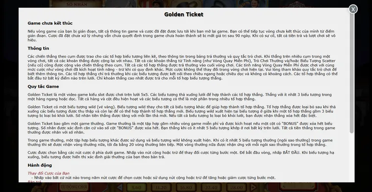 Chinh Phục Đỉnh Cao Cùng Game Nhanh Golden Ticket Tại VaoBet Siêu Đẳng Cấp
