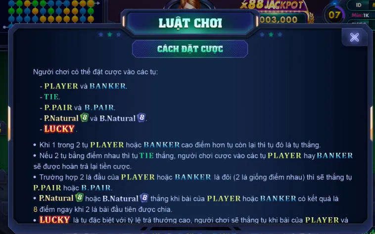 Bùng Nổ Trải Nghiệm Nổ Hũ Baccarat Lucky 88 Tại Vaobet Với Cơ Hội Thắng Lớn