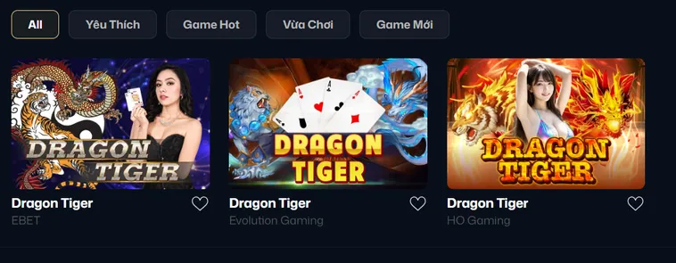 Trải Nghiệm Đỉnh Cao Khi Tham Gia Dragon Tiger Tại VaoBet Với Tỷ Lệ Thắng Lớn