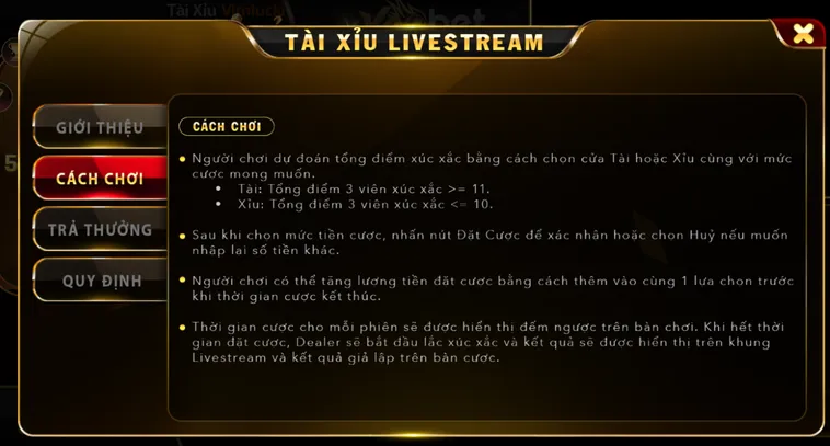 Trải Nghiệm Đỉnh Cao Với Sảnh Game Tài Xỉu Live Tại VaoBet Siêu Hấp Dẫn
